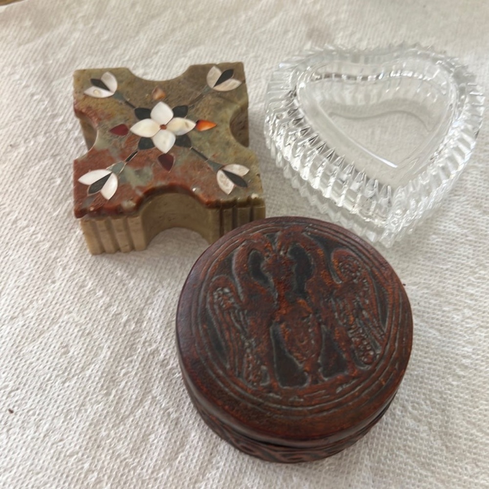 Vintage Trinket Boxes with Lid